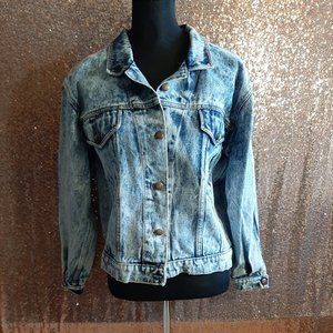Vintage Tango Women's Blue Light Wash Denim Jacket Size 8